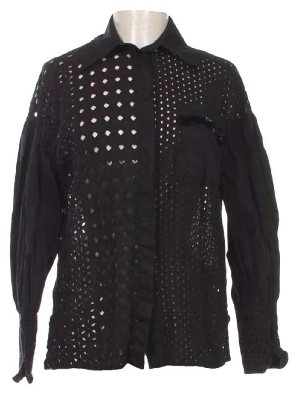 SFIZIO Italian Unique Black Women's Blouse - Picture 1 of 9